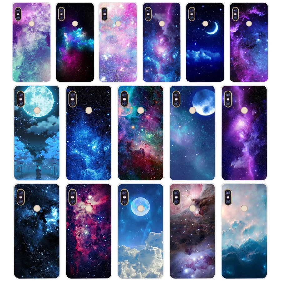 

101 ZX Space Star TPU Soft Silicone Phone Case for Xiaomi Redmi Note 4 4X 5 7 6 pro plus a2 lite Cover