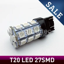 1 шт. T20 красный 27SMD 5050 светодиодный Автомобильный задний тормоз лампа стоп-сигнала лампа WY21W 7440 7443 T20 27SMD 5050 светильник ing красный GLOWTEC