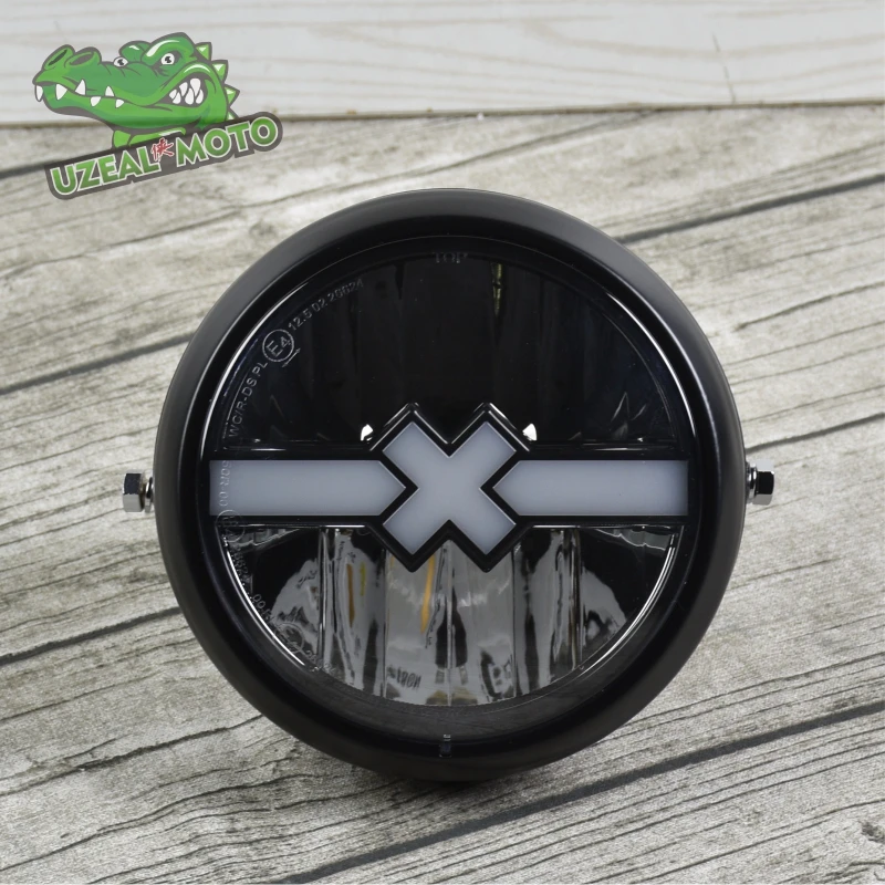  JUTE Universal Motorcycle modification Headlamp X-type LED head light superbright headlight - 33040708156