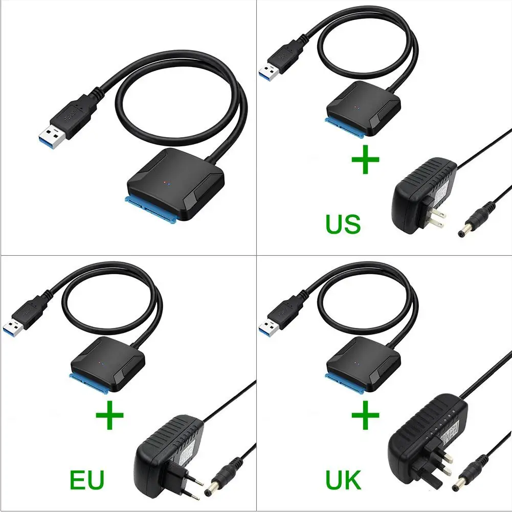 

TmddotdaUSB 3.0 To Sata Adapter Converter Cable USB3.0 Cable Converter For Samsung Seagate WD 2.5 3.5 HDD SSD Adapter
