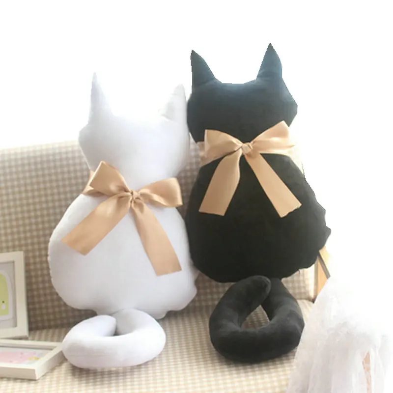 

Cat Plush Toy Cute Cat Back figure Stuffed Cushion Pillow Back of Car Plush Sofa Decorative Throw Pillow Doll Toy Household Gift