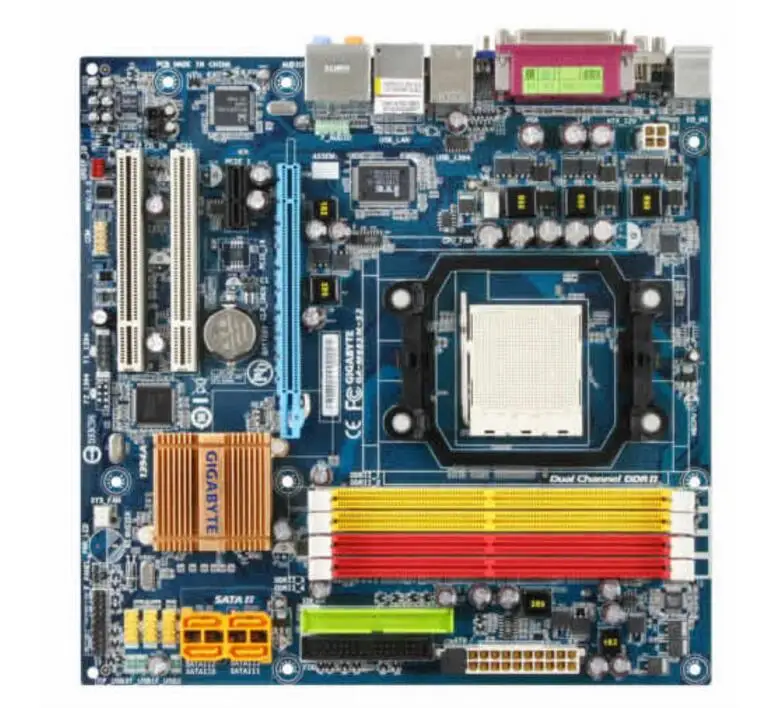 Для Gigabyte GA-M68SM-S2 оригинальная б/у материнская плата с разъемом AM2 DDR2 USB2.0 SATA2 |