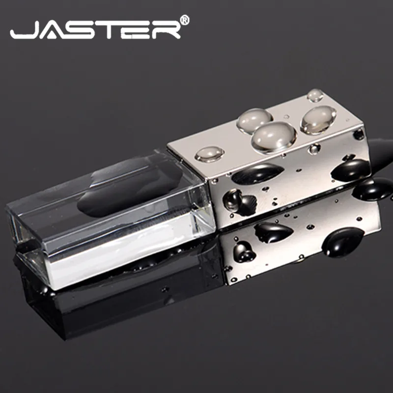 JASTER Crystal usb 2,0 логотип на заказ 4 ГБ 8 ГБ 16GGB 32 Гб 64 Гб usb флеш-накопитель прозрачное стекло