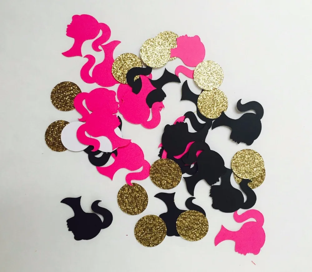 Розовое золото черный девушек тема конфетти день рождения |confetti black|confetti pinkconfetti