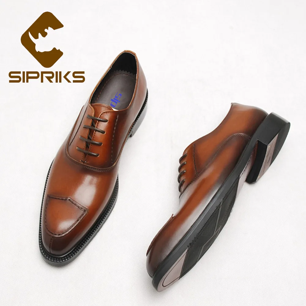 Sipriks Unique Design Mens Genuine Leather Brown Oxfords Cool Men ...