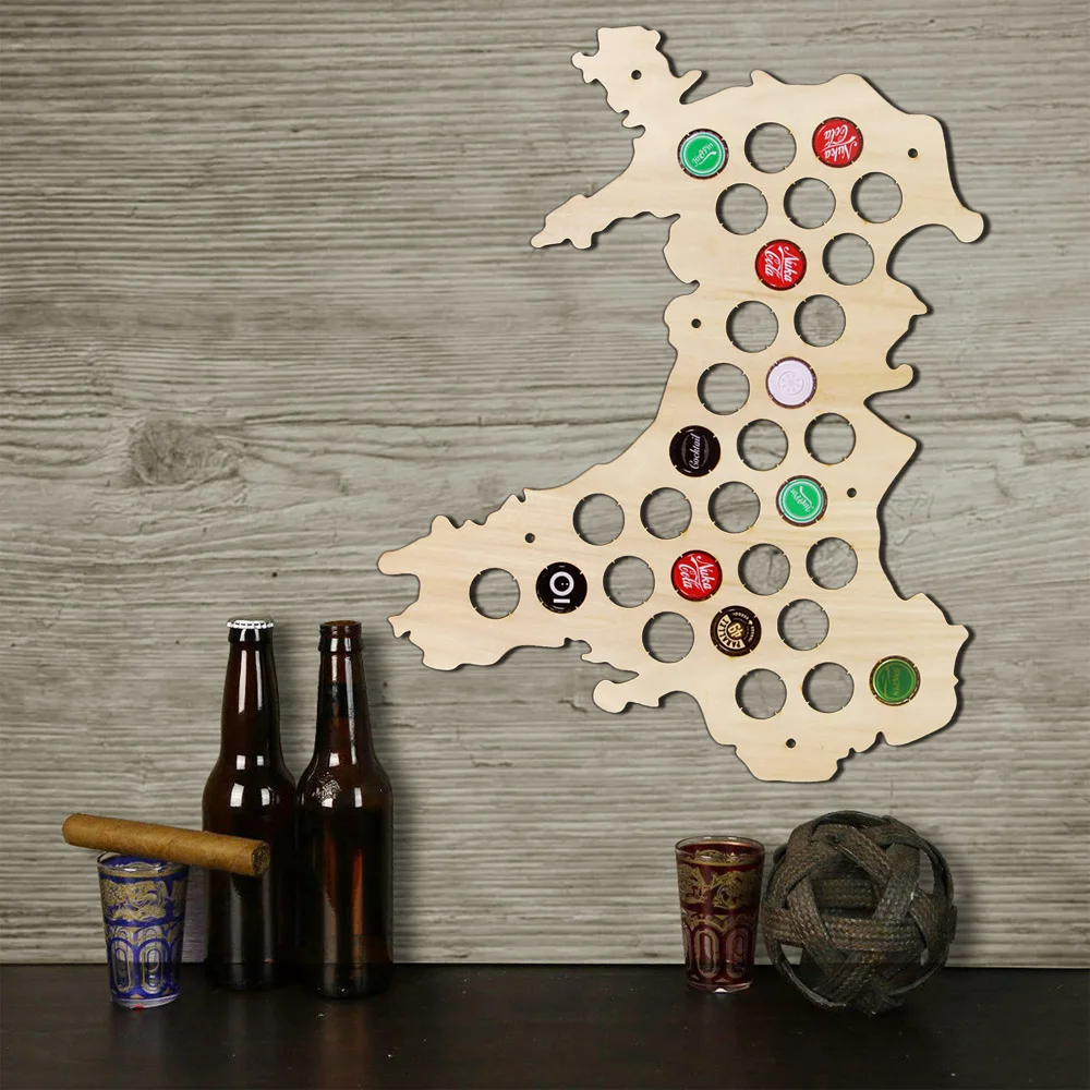 

Wales пивная Кепка карта бутылка Кепка карта подвесная деревянная пивная Кепка карта специальная коллекция для любителей пива