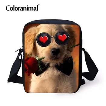 

Coloranimal Casual Mini Cross Body Bag for Children Student Cute Pet Dog Pattern Bolsa Feminino Mujer Women Men Messenger Bags