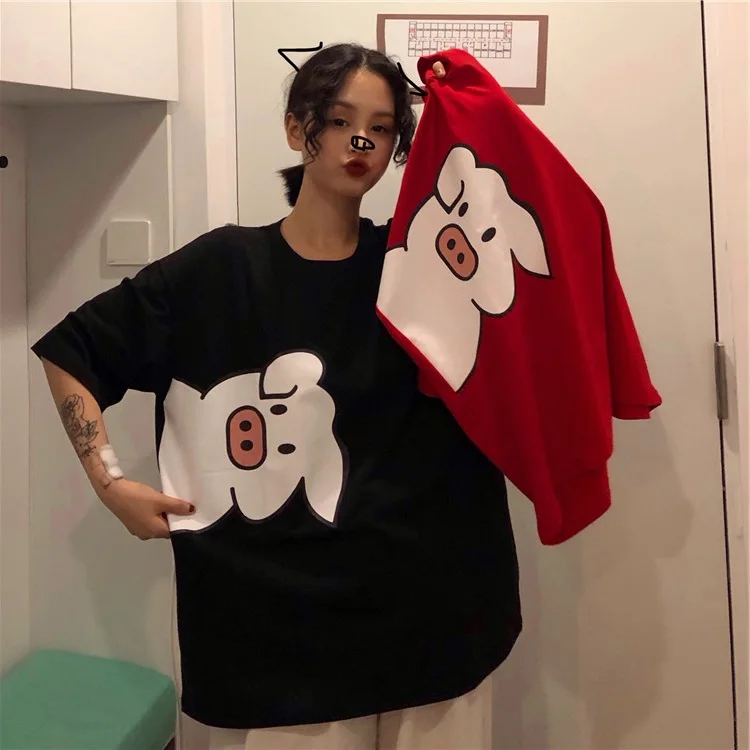 Harajuku футболки женская летняя одежда шикарная Ulzzang трендовая полосатая большая футболка с коротким рукавом Свободная Студенческая футболка