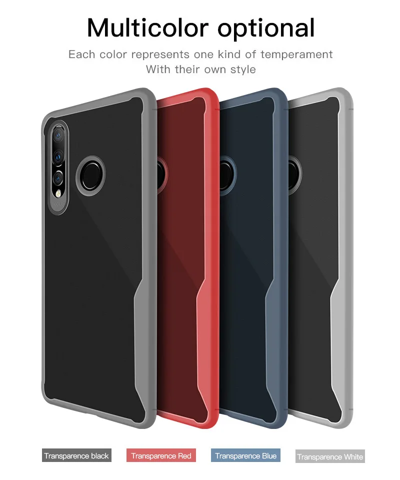 KHW2080_10_JONSNOW Soft Case for Huawei Nova 4 Transparent Anti-knock Protect Cases Soft Glue All-inclusive Back Cover