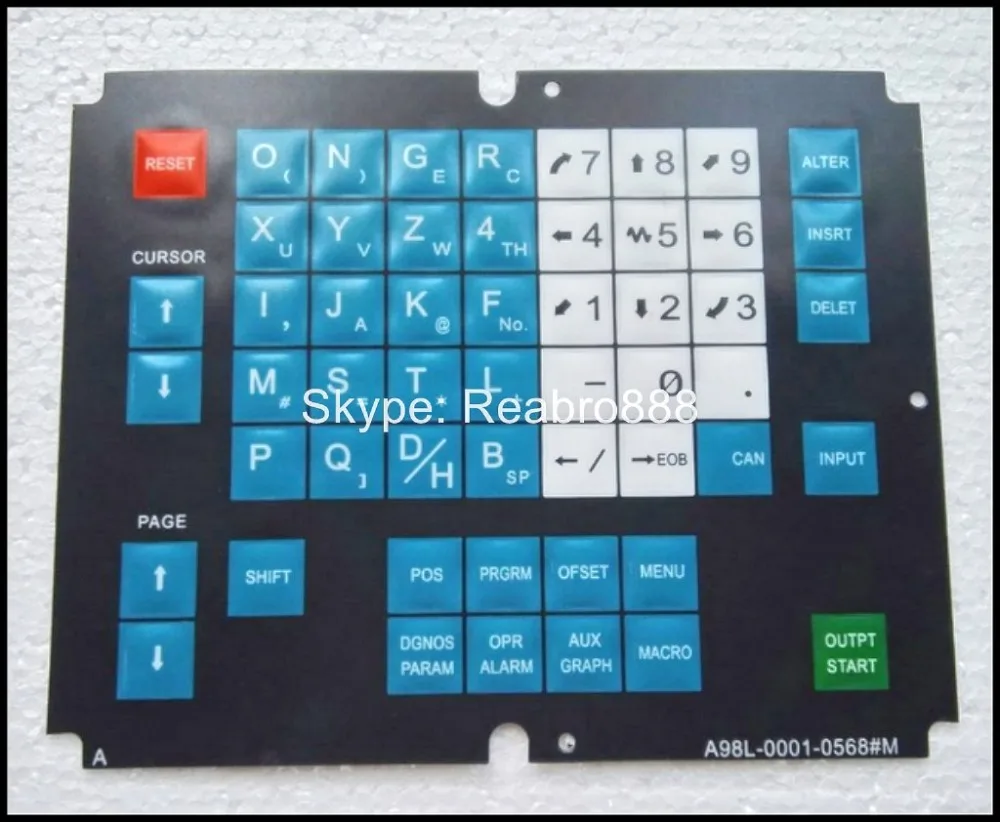 A98L 0001 0568#M CNC HMI Membrane Keypad buttons for Fanuc