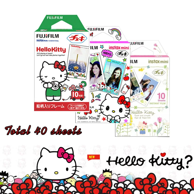 

Genuine 3 Packs Fujifilm Instax Mini Film Hello Kitty For Fuji Mini 9 8 7s 7 50s 50i 90 25 Share SP-1 SP-2 Instant Photo Cameras