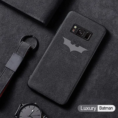 Роскошные Бэтмен поворот Меховой чехол для телефона для samsung Galaxy S10 e 5G S9 S8 Plus Note 10 9 8 ультра-тонкий автомобильный кожаный защитный корпус - Цвет: Design 2