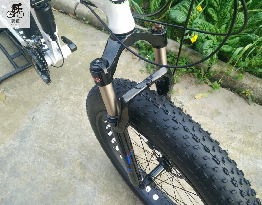 Clearance KALOSSE Soft-tail Frame  snow folding   bike   21/24/27/30 speed   Fat bicycle ,  26*4.0 inch  beach mountain bike 6