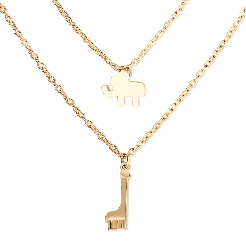 

2018 Fashion Necklaces Origami Elephant Geometric Necklace Woodland Elephant Animal Jewelry Collar Mother's Day Gift