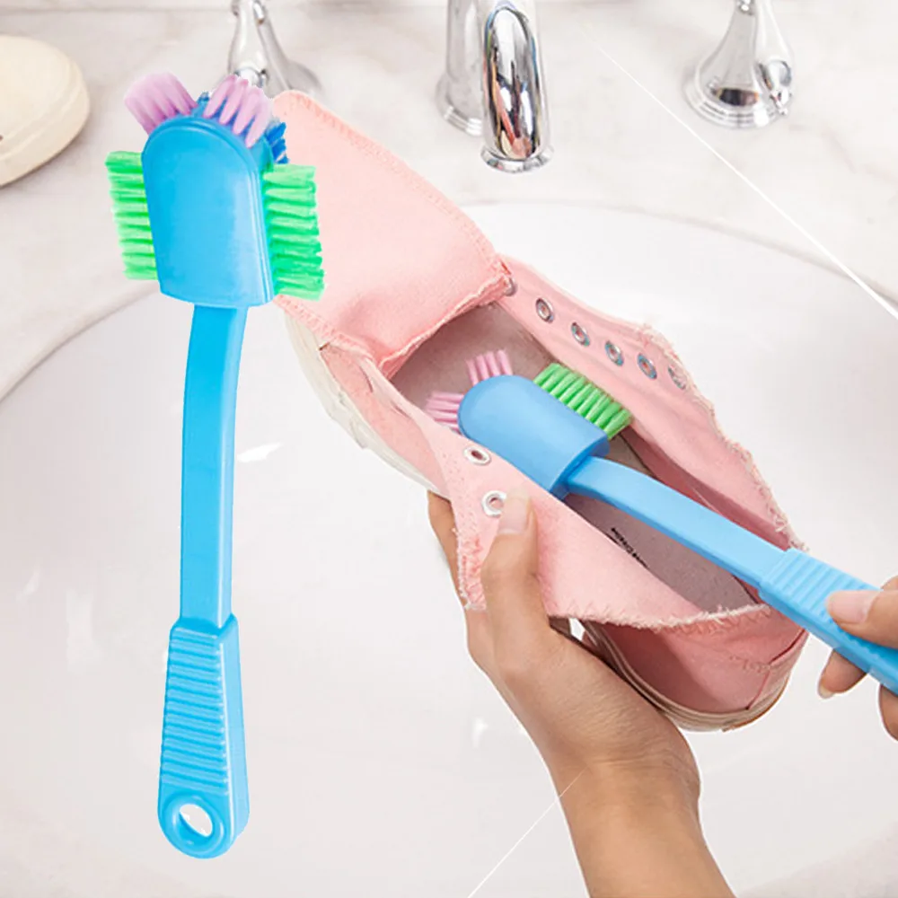 

ISHOWTIENDA Creative Long Handle Shoe Brush Household Cleanser Soft Coated Multi Shoe Brush