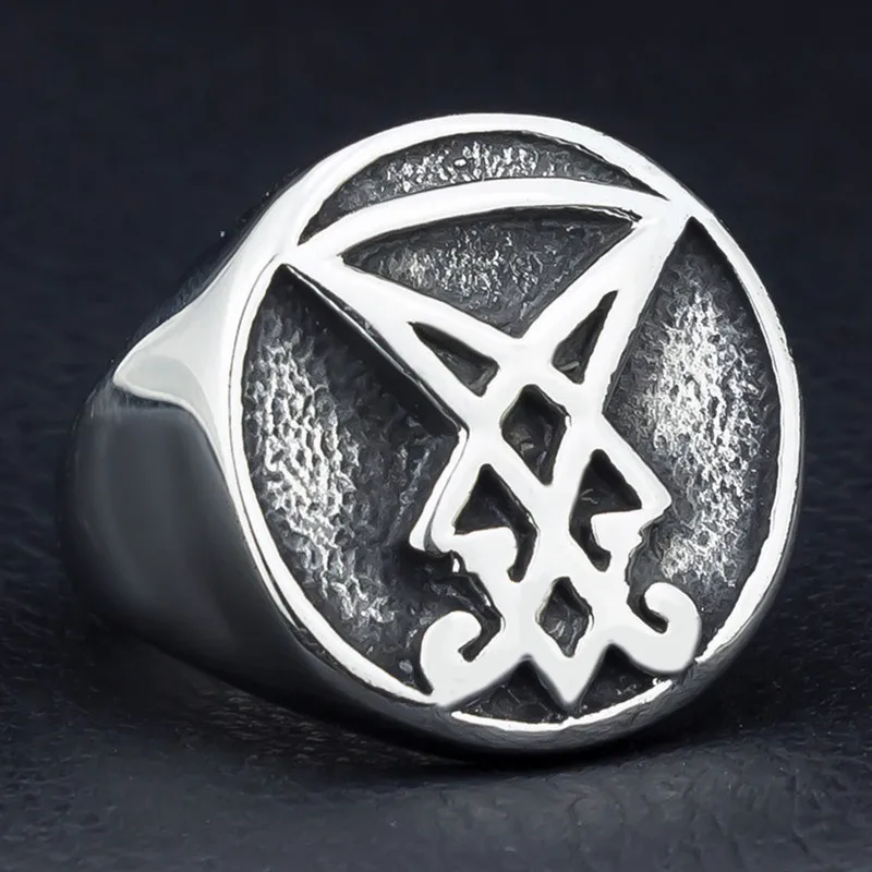 2018 Titanium Stainless Steel Ring For Men Wholesale Satan Devil Men's Rings Hip-Hop Punk Style Gothic Jewelry Drop Shipping