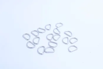 

DIY 100pcs/lot 10mm 3/8" metal round alloy D Dee Ring adjustable buckles silver