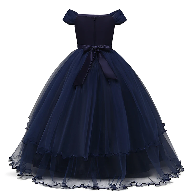 Formal Girl Princess Dress Christmas Dress Girl Party Gown Backless Kids Girls Prom Party Dress New Year Children's Clothing smocked baby dresses