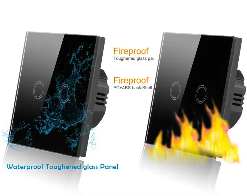 1 vias interruptor com controle remoto, painel