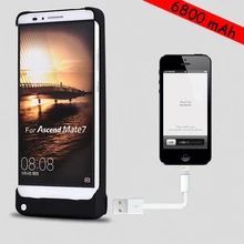 Luxury 6800 mah Power Bank Case For Huawei Ascend Mate 7 Mate7 6800mAh back cover high capacity Battery Charger Protective Case