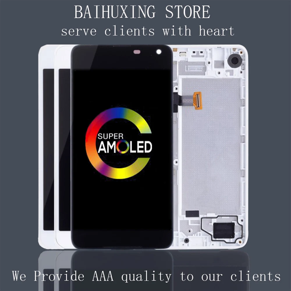 5.0&quotOriginal For NOKIA Lumia 650 LCD Display Touch Screen with Frame Digitizer Microsoft Replacement RM-1154# | Мобильные
