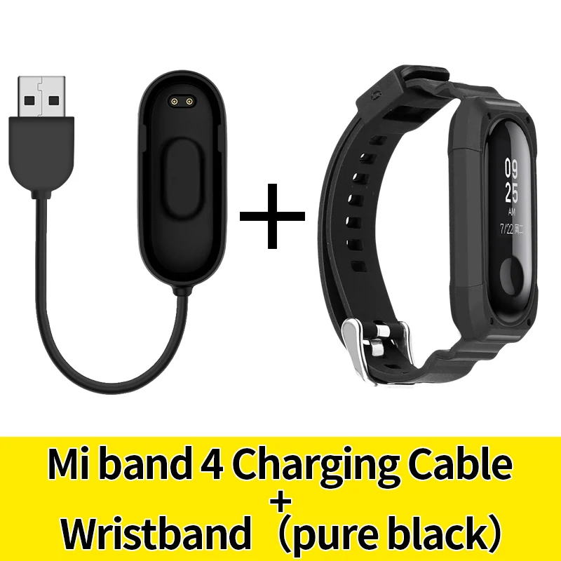 Ремешок на запястье для xiaomi band 4 силиконовый ремешок mi band 4 NFC usb зарядный кабель для mi Band 4 сменный Шнур зарядное устройство аксессуары - Цвет: 2374