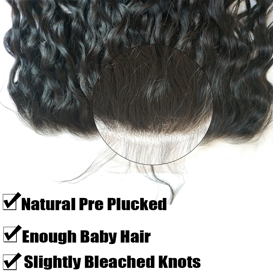 natural wave hair+13x6 lace frontal-9