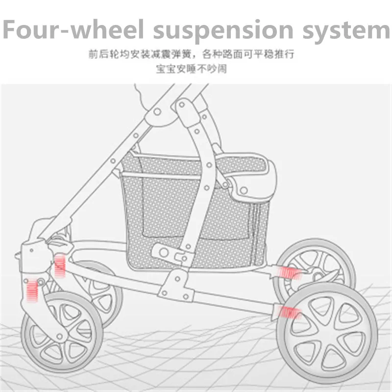 Многофункциональная 3 в 1 детская коляска прогулочная коляска складная коляска bebek arabasi или амортизирующая Складная Лампа Вес