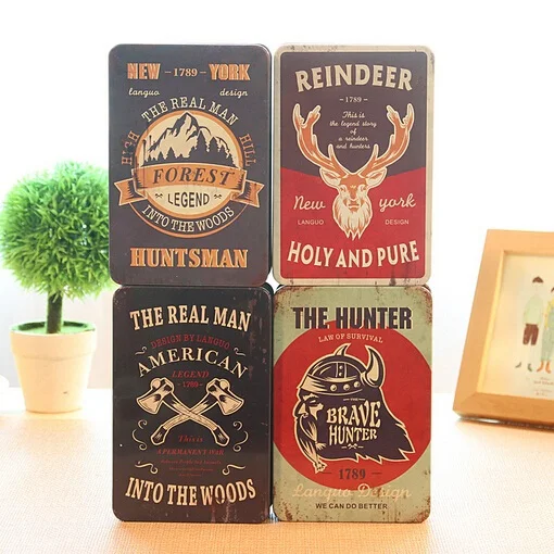 

1pcs/lot Vintage The Hunter series handemade Iron cover Kraft Paper notebook/Korea style/wholesale