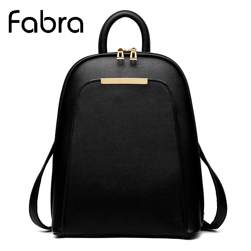 Fabra New Backpack Vintage Women Shoulder School Bags for Teenager Girls Fashion Book Bag Quality Pu