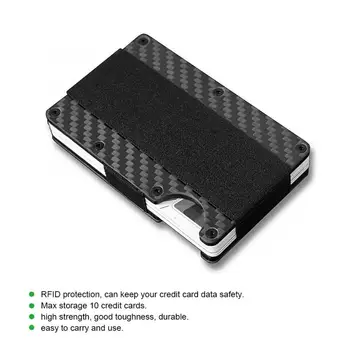 

Portable RFID Protection Anti-magnetic Credit Card Case Black Cards Holder