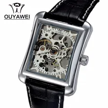 Gold skeleton kol saati automatic mechanical watch Original top brand OUYAWEI luxury men s watch sport