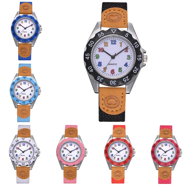 New Upgrade Kids Girls' Fashion Colorful Strap Arabic Number Sport Quartz Wrist New Upgrade Kids Girls' Fashion Colorful Strap Arabic Number Sport Quartz Wrist