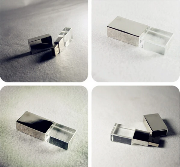 New LED Crystal 3D Engrave Personalized Company Logo usb 2.0 memory flash stick pen drive for computer