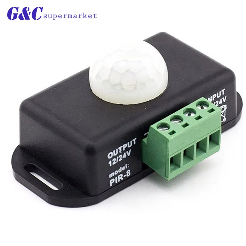

DC12V-24V 8A Automatic Infrared PIR Motion Sensor Switch for LED Strips Light
