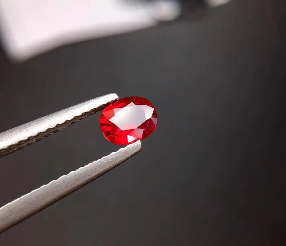 

Rubi Gemstone AIGS 0.62ct Unheat Oval Cut Shape Faceted Natural Pigeon Blood Red Ruby Gems Loose Gemstones Rubi Loose Stones
