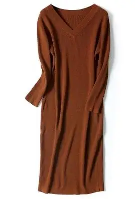caramel sweater dress