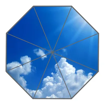 

Nice Clouds Blue Sky Umbrella Custom Sunny and Rainy Umbrella Design Portable Fashion Stylish Useful Umbrellas Good Gift