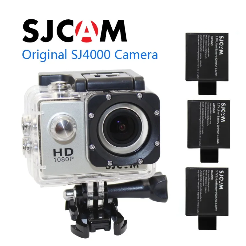 SJCAM SJ4000 FULL HD 1080 P Водонепроницаемый действие Камера Спорт DVR+ дополнительные 2 шт. батареи