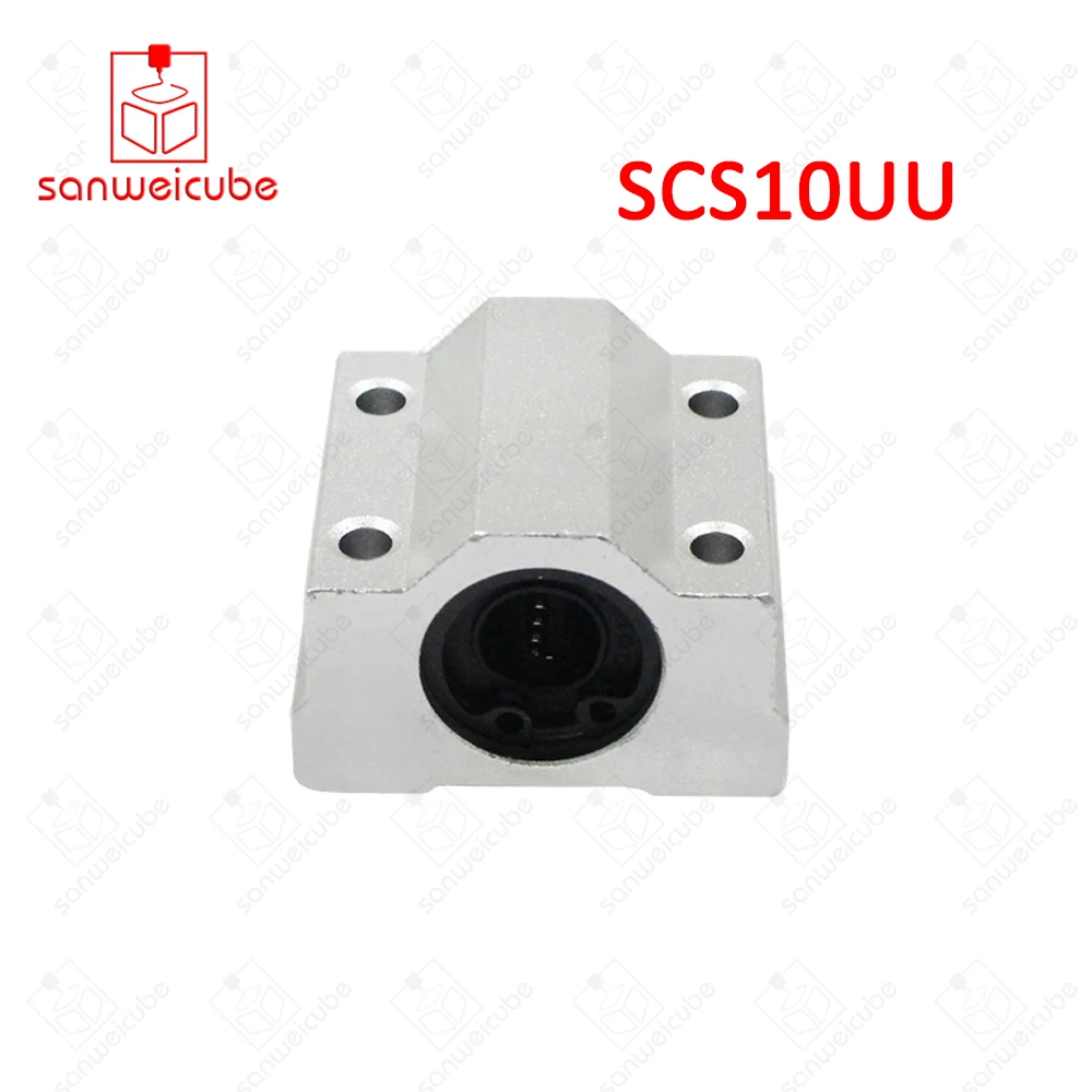 

1pcs Linear Motion Ball Bearings Slide Block Bushing For SCS10UU 10mm Linear Ball Bearing Block 3D Printer Part for CNC Router