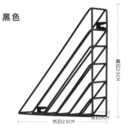 1 шт. треугольная металлическая настольная корзина для хранения, шикарная Скандинавская Золотая настольная корзина для хранения, органайзер для журналов, домашний декор - Цвет: Черный