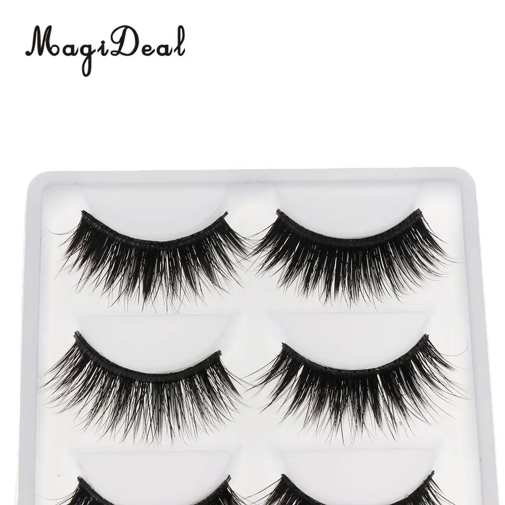 5 Pairs Black Fake Eyelashes for 12 Inch Blythe Doll DIY Making & Repair Accessories