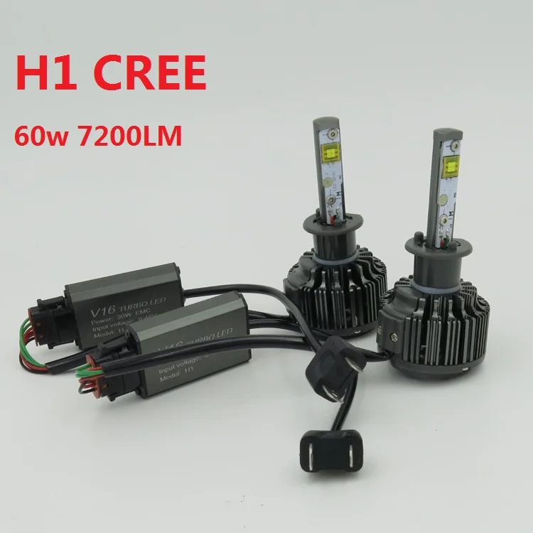 H1 880 H3 V16 Turbo 60w/set 7200lm Led Car Headlight Conversion Kit