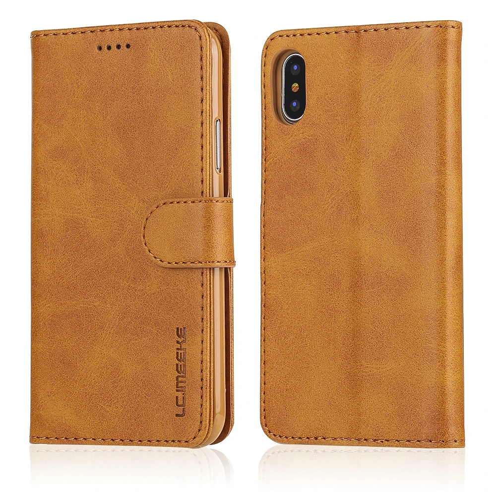 Роскошный брендовый чехол для Iphone XS Max X XR 7 8 Plus 6 S Магнитный кожаный флип-кейс