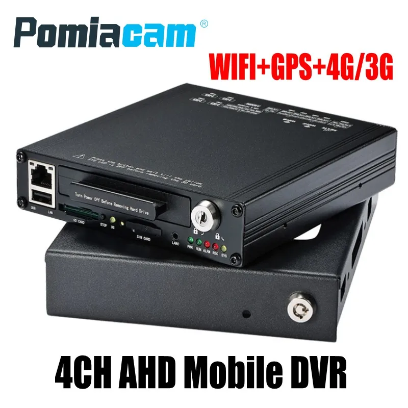 HDVR9804 nuevo 4CH AHD HDD móvil DVR 4G WIFI GPS móvil HDD grabadora de vídeo para taxi car bus sop