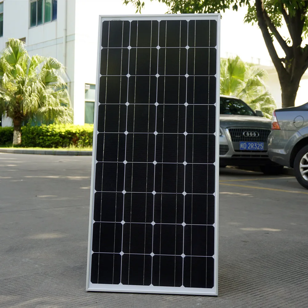 100W 12V Monocrystalline Solar Panel for 12V Battery RV Boat Car Home Solar Power Solar Generators