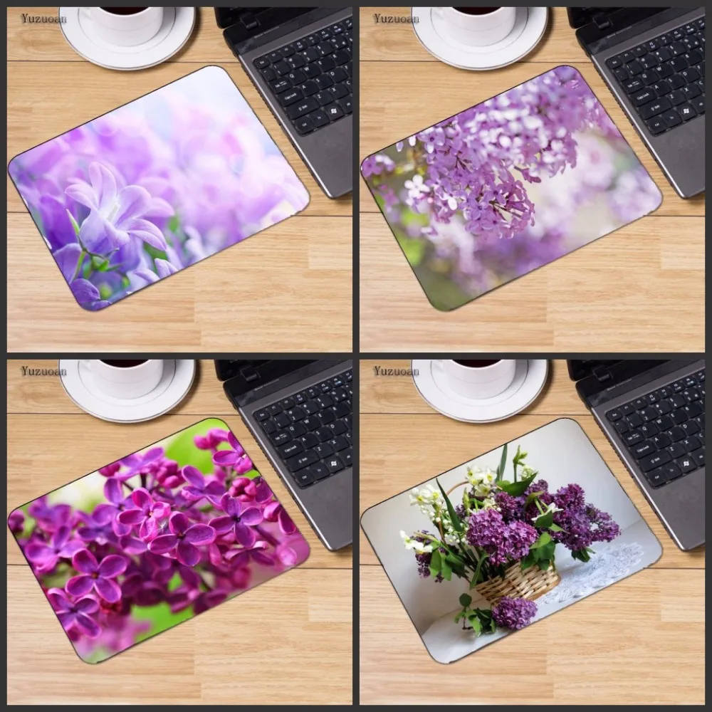 

Yuzuoan New Printed Small fresh flowers Customized MousePads Computer Laptop Anime Mouse Mat Round Mouse Pad 22x18cm 25x20cm