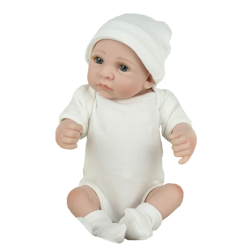 NPKDOLL 10 дюймов lifrlike bebe игрушка мини Reborn Младенцы мальчик реалистичный полный винил ручной работы Новорожденные Куклы Дети Рождественский подарок
