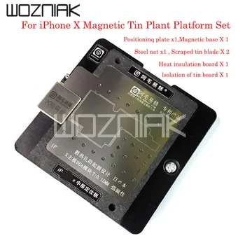 

For iphone X magnetic BGA plant tin platform for iphone X motherboard middle position spacer insulation board repair steel mesh