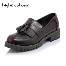 Классическая Брендовая женская обувь на низком каблуке, черные оксфорды с кисточками для женщин, удобная женская обувь на плоской подошве без шнуровки, модная повседневная обувь